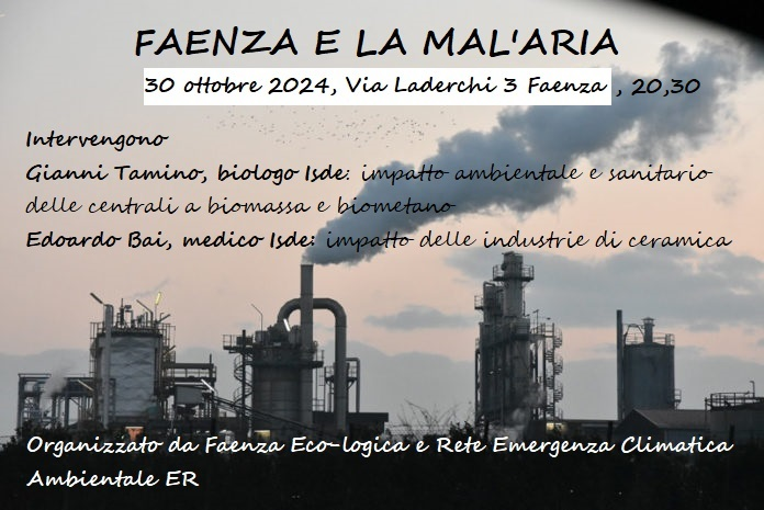 Mal'aria a Faenza. Il ruolo delle centrali a biomassa e biometano.